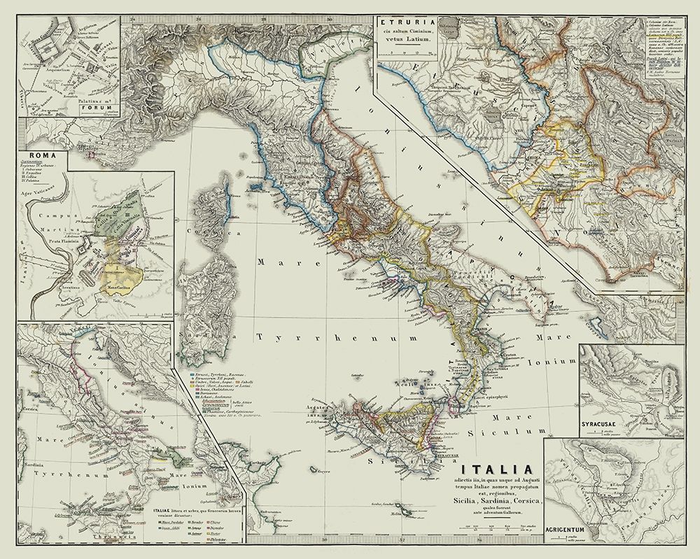 Ancient Italy - Spruner 1865