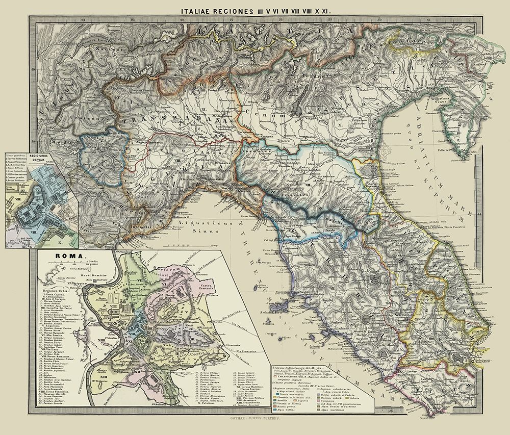 Northern Italy Regions - Spruner 1865
