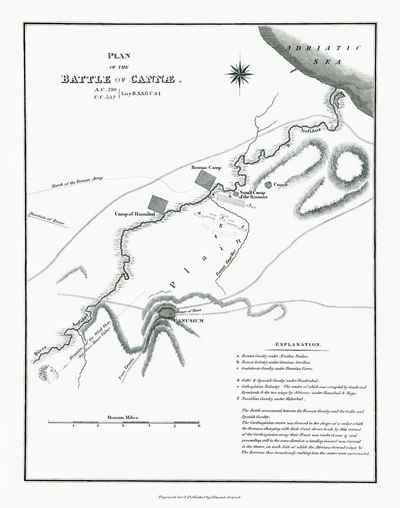 Battle of Cannae - Italy - Oxford 1828