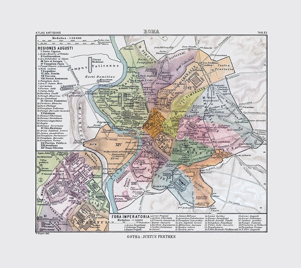 Rome Italy - Perthes 1896