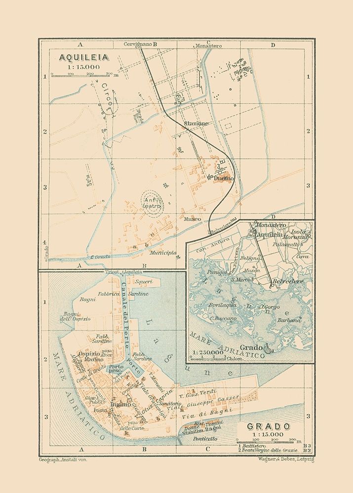 Aquileia Grado Italy - Baedeker 1910
