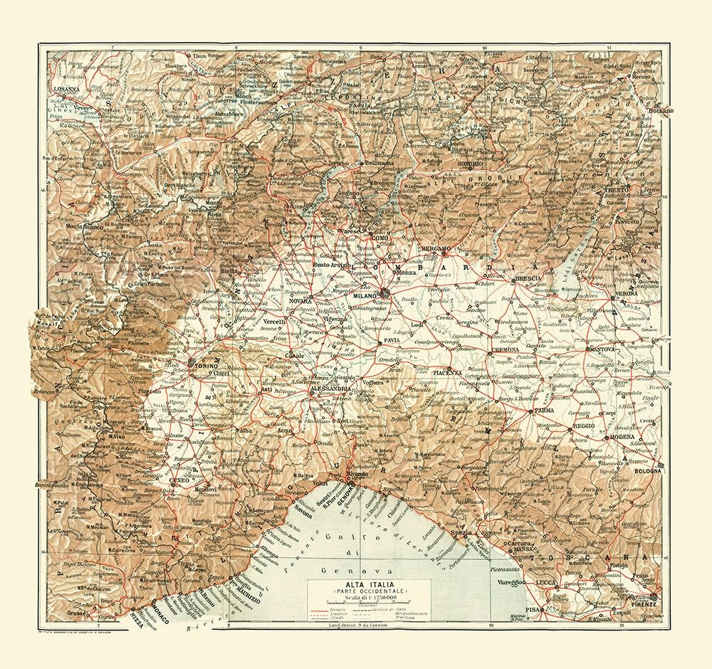 Northwestern Italy - Bertarelli 1914