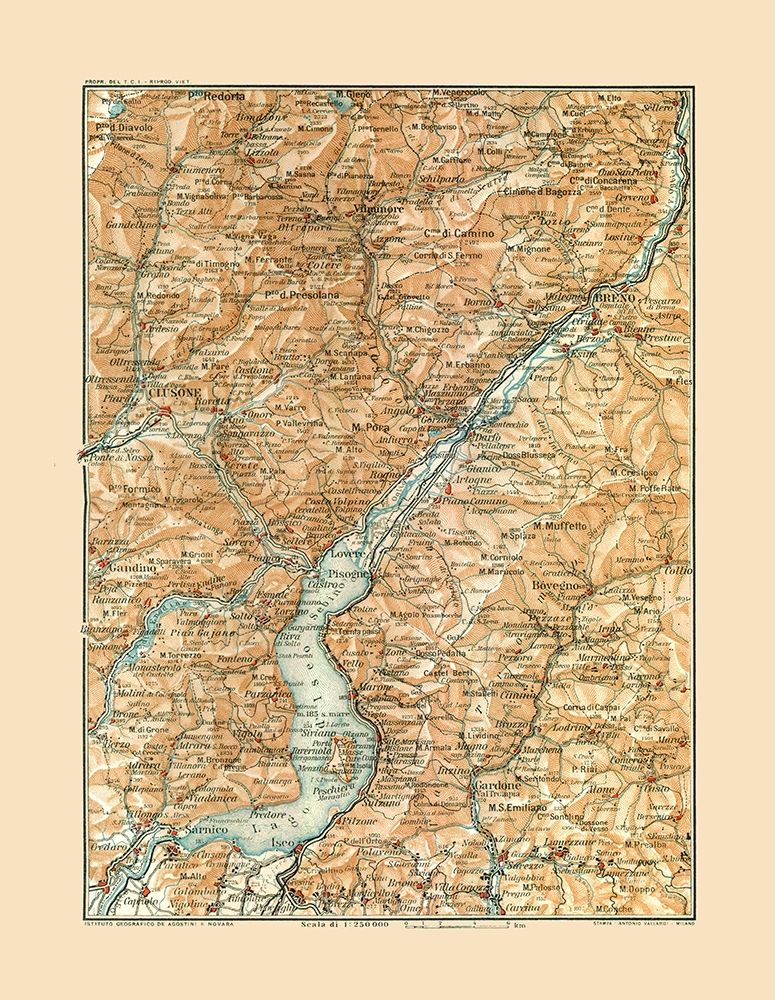 Lake Iseo Italy - Bertarelli 1914