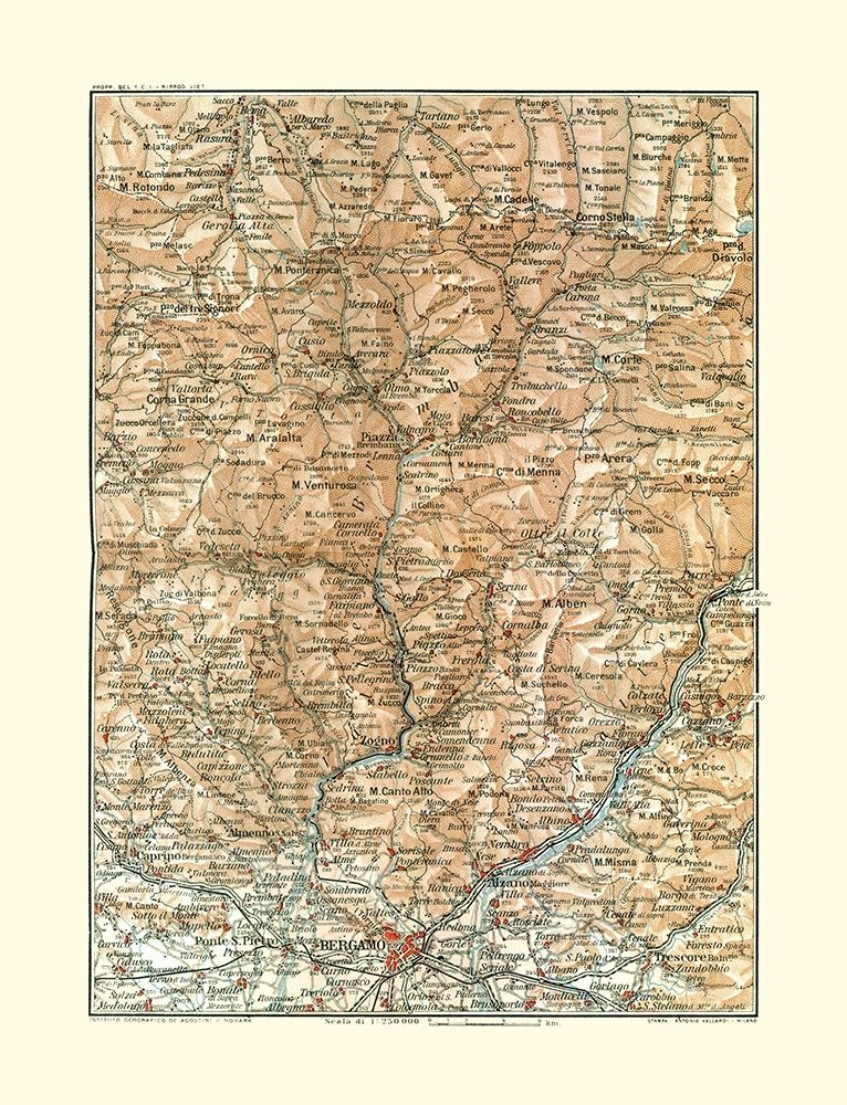 Piazza Region Italy - Bertarelli 1914