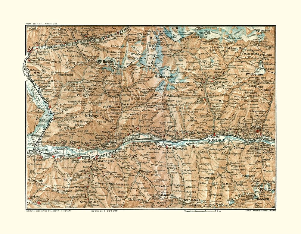 Sondrio Region Italy - Bertarelli 1914