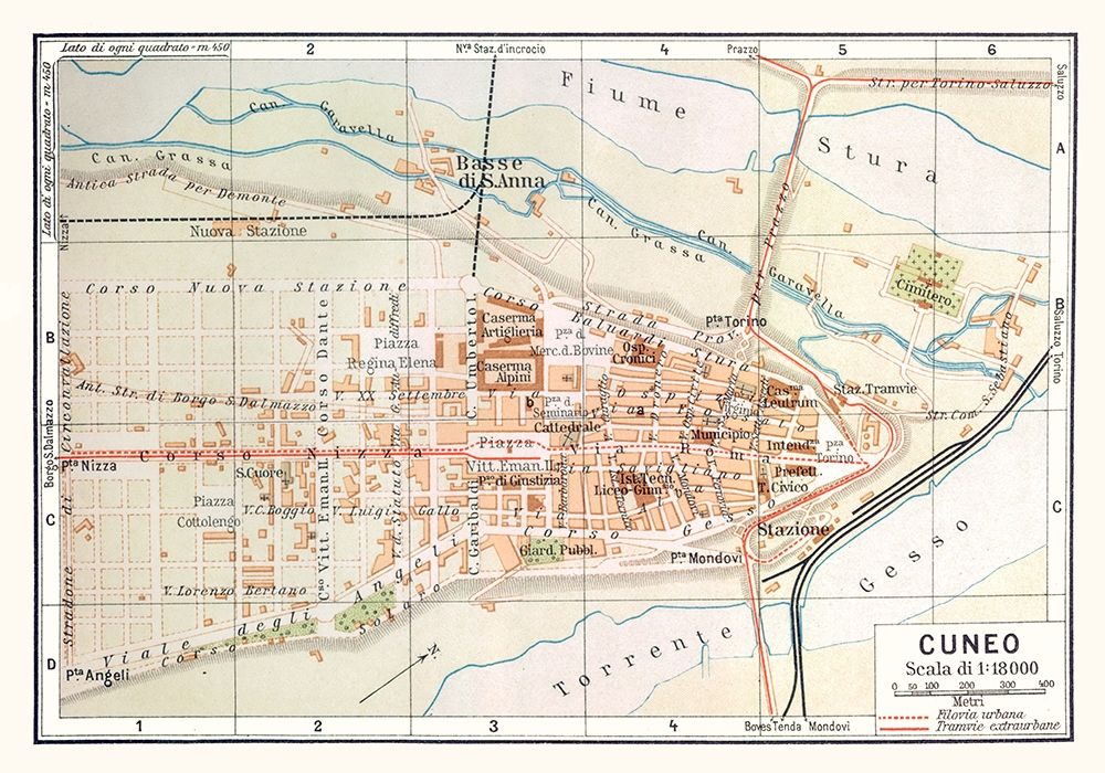 Cuneo Italy - Bertarelli 1914