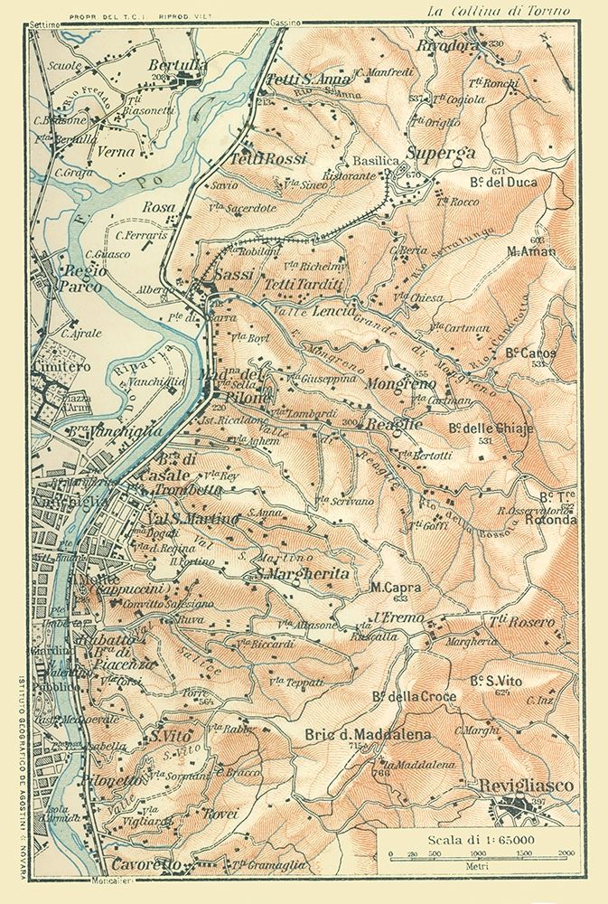 Northwest Italy - Bertarelli 1914