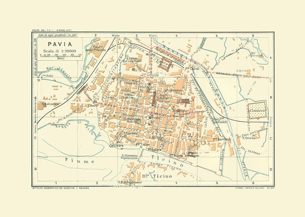 Pavia Italy - Bertarelli 1914