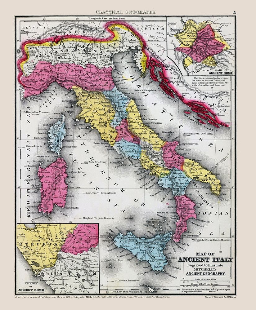 Ancient Italy - Mitchell 1844