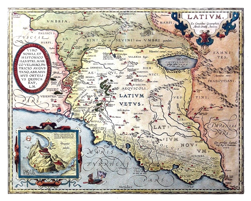 Lazio Italy - Ortelius 1570