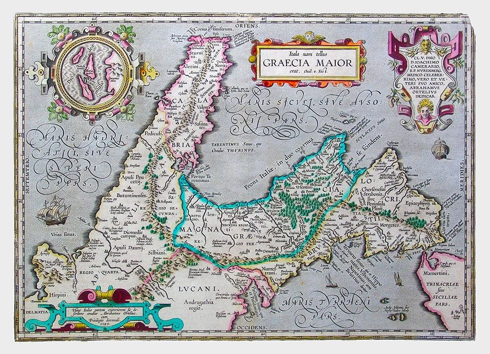Southern Italy - Ortelius 1595