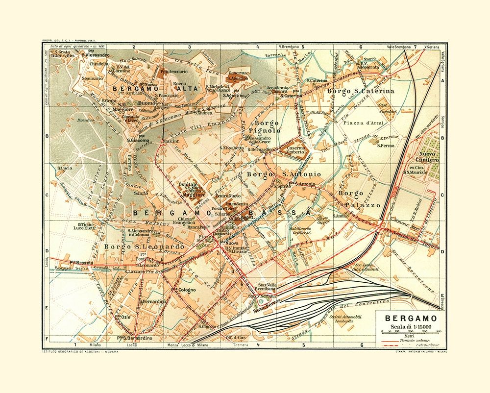 Bergamo Italy - Bertarelli 1914