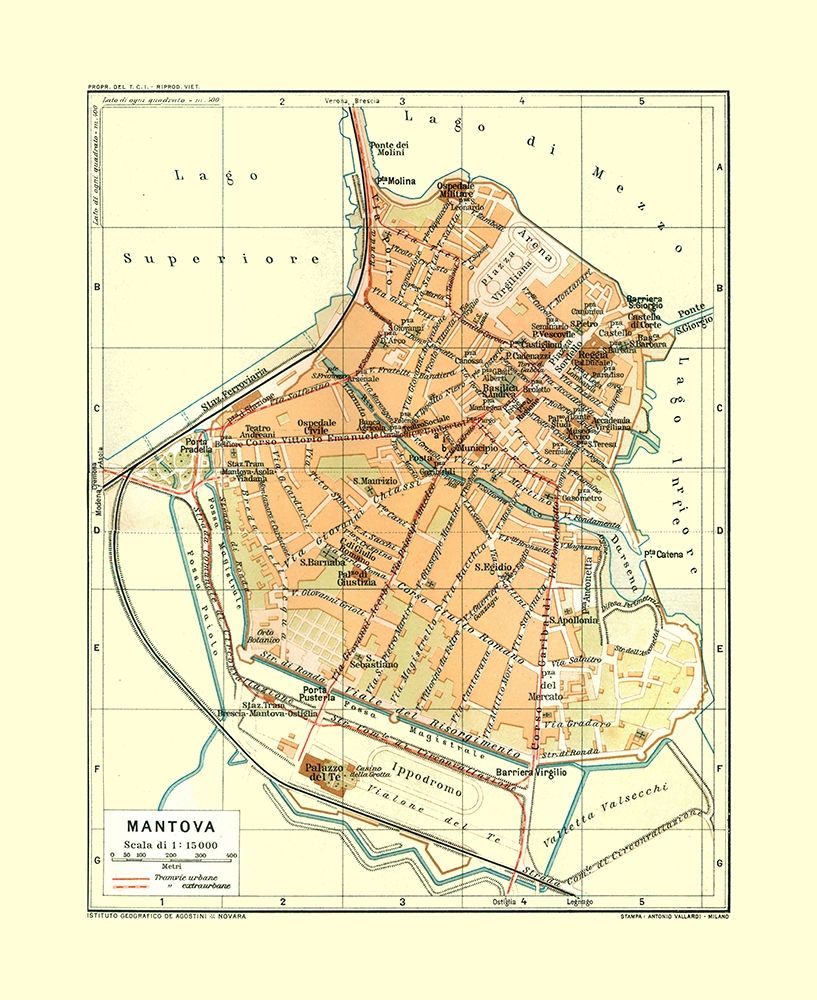 Mantua Italy - Ortelius 1570