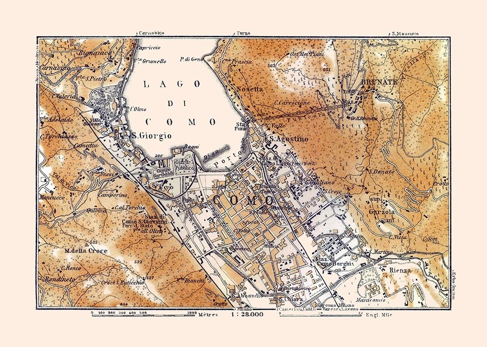 Lake Como Italy - Baedeker 1921