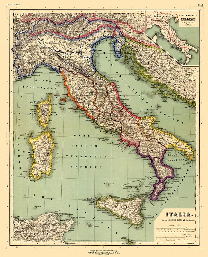 Italy - Kiepert 1903