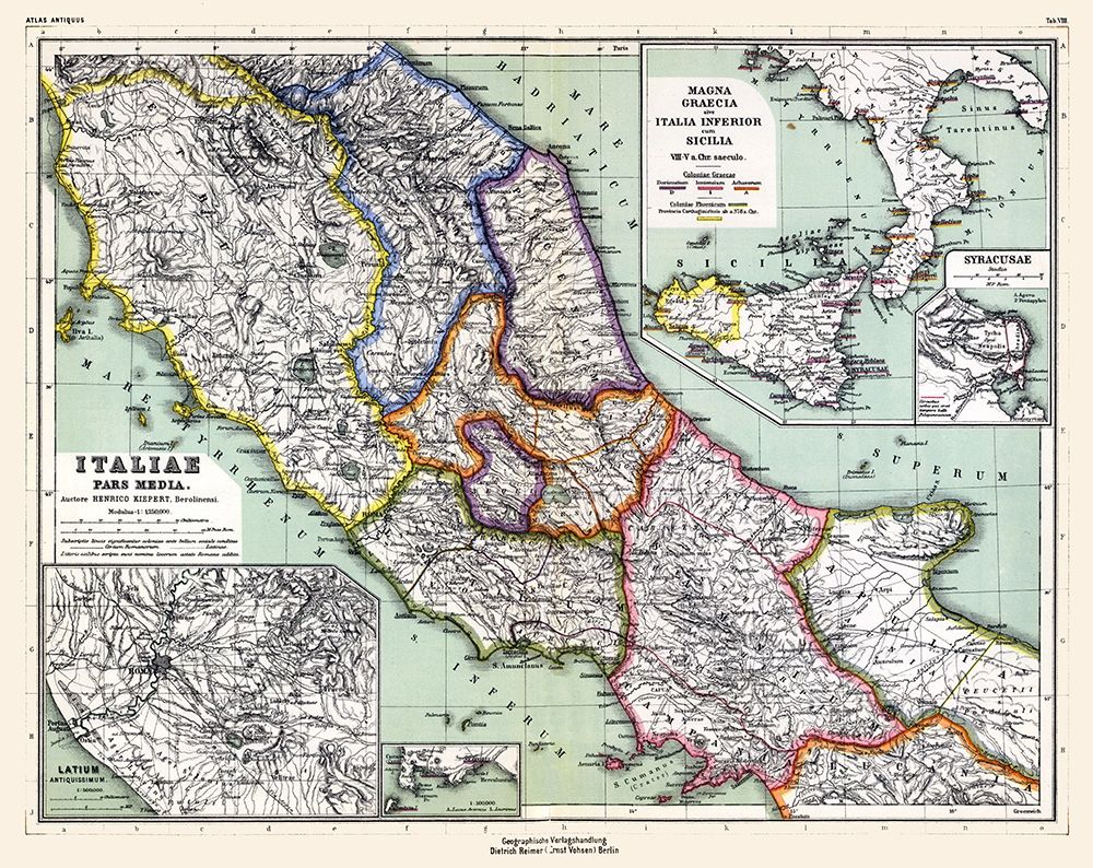 Central Italy - Kiepert 1903