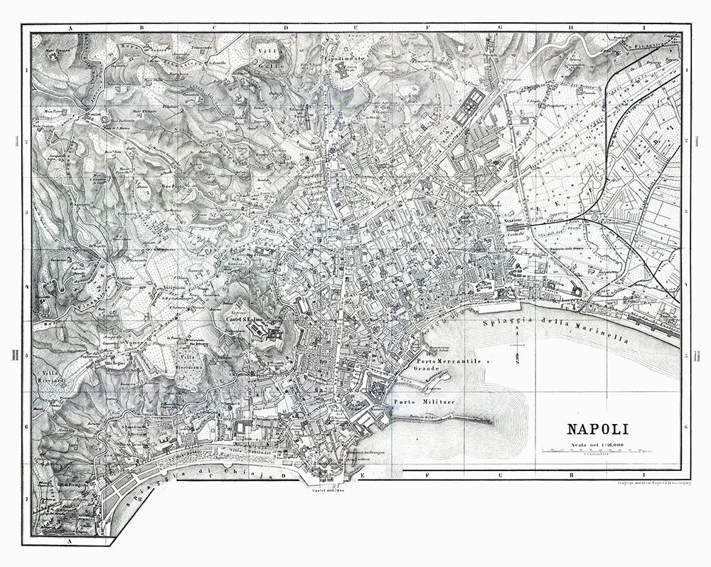 Naples Italy - Baedeker 1880