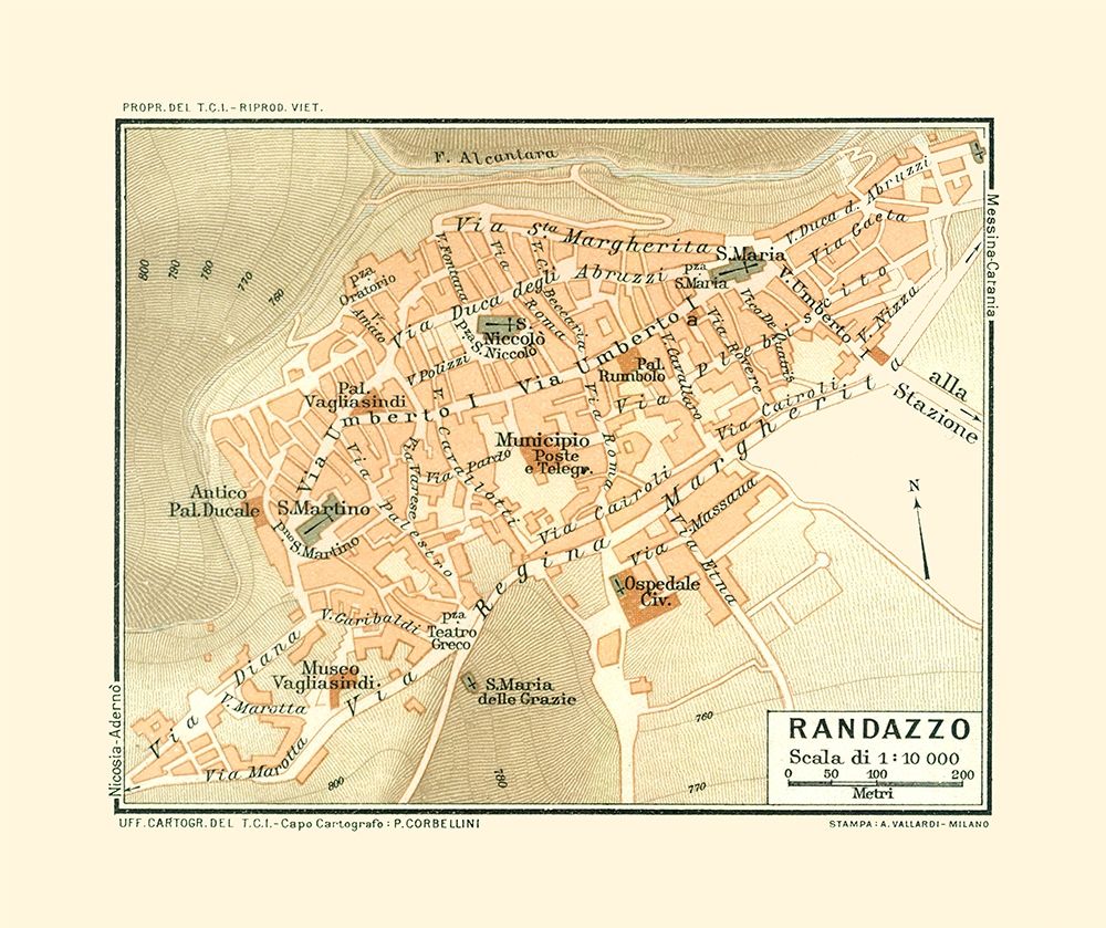 Randazzo Sicily Italy - Baedeker 1880