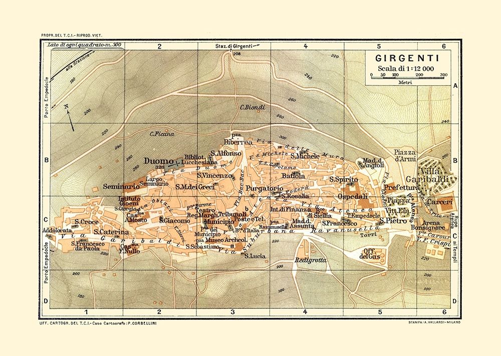 Girgenti Italy - Baedeker 1880
