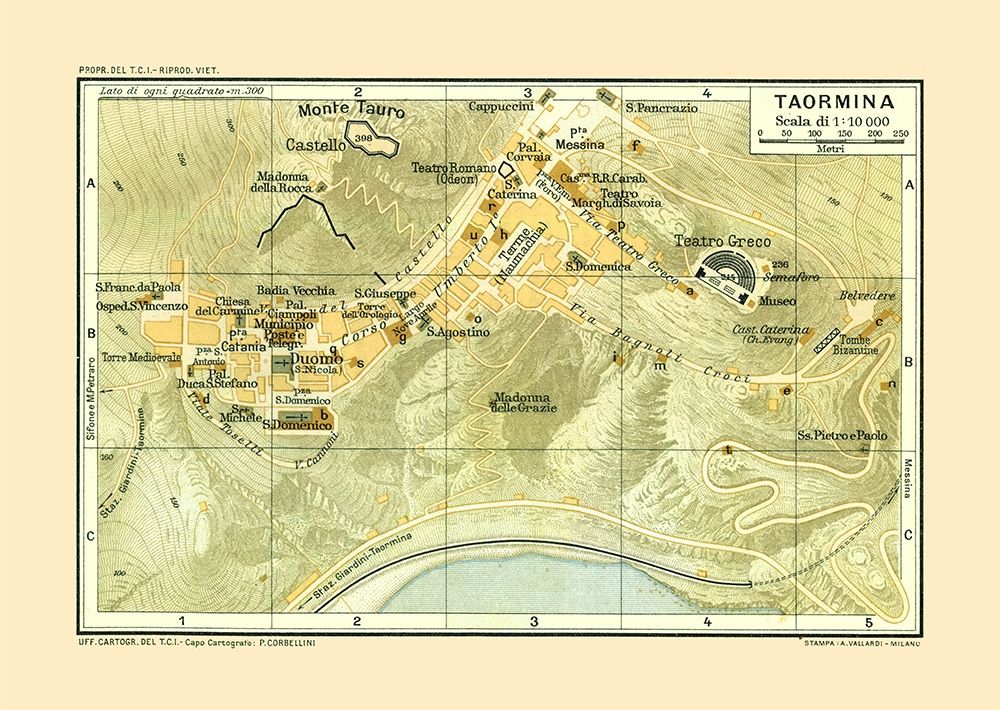 Taormina Sicily Italy - Baedeker 1880