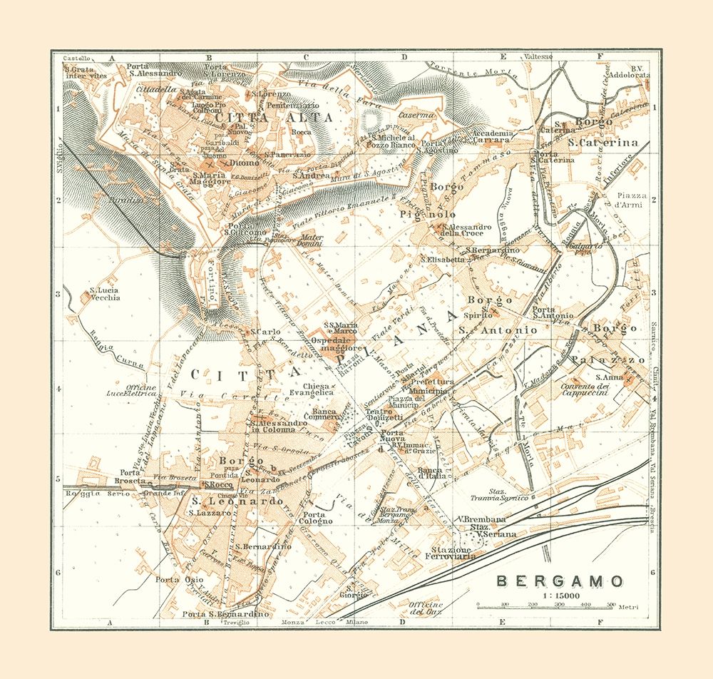 Bergamo Italy - Bertarelli 1914