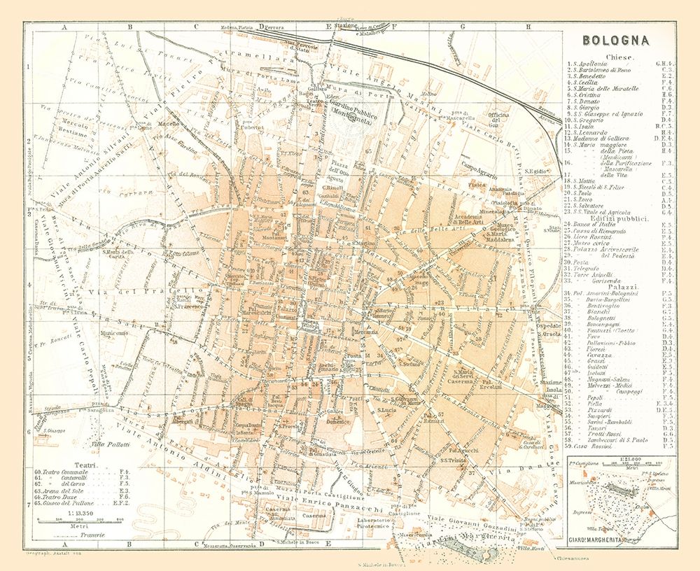 Bologna Italy - Bertarelli 1914