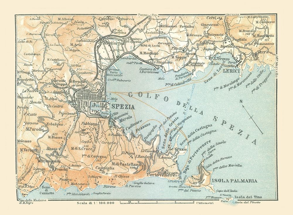 La Spezia Italy- Bertarelli 1914