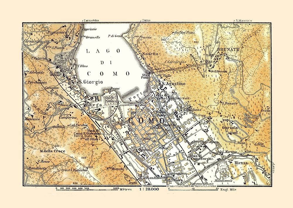 Province of Como Italy - Bertarelli 1914