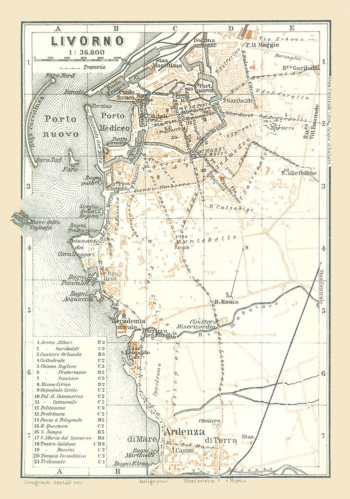 Livorno Italy - Bertarelli 1914