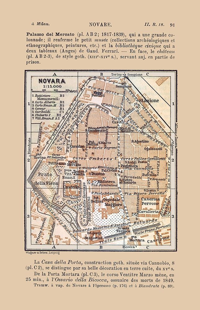 Novara Italy - Bertarelli 1914