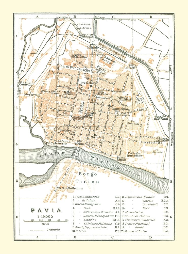 Pavia Italy - Bertarelli 1914