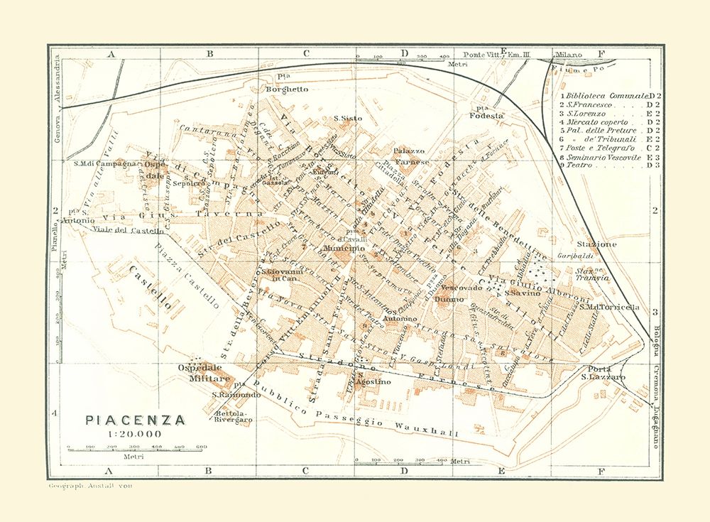Piacenza Italy - Bertarelli 1914