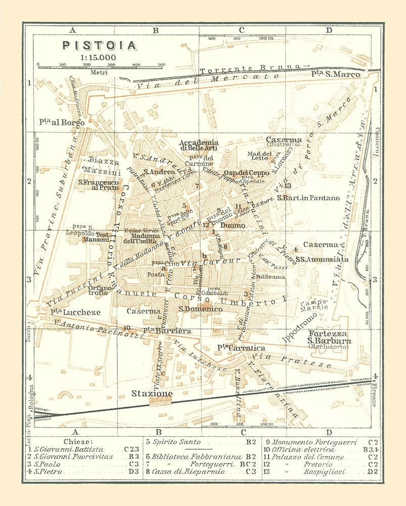 Pistoia Italy - Bertarelli 1914