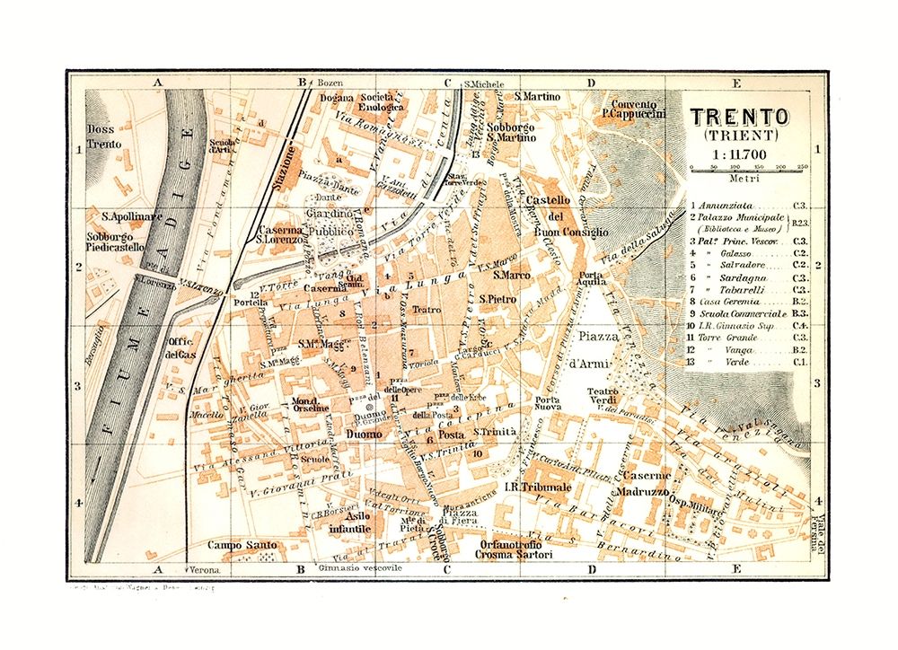 Trento Italy - Bertarelli 1914
