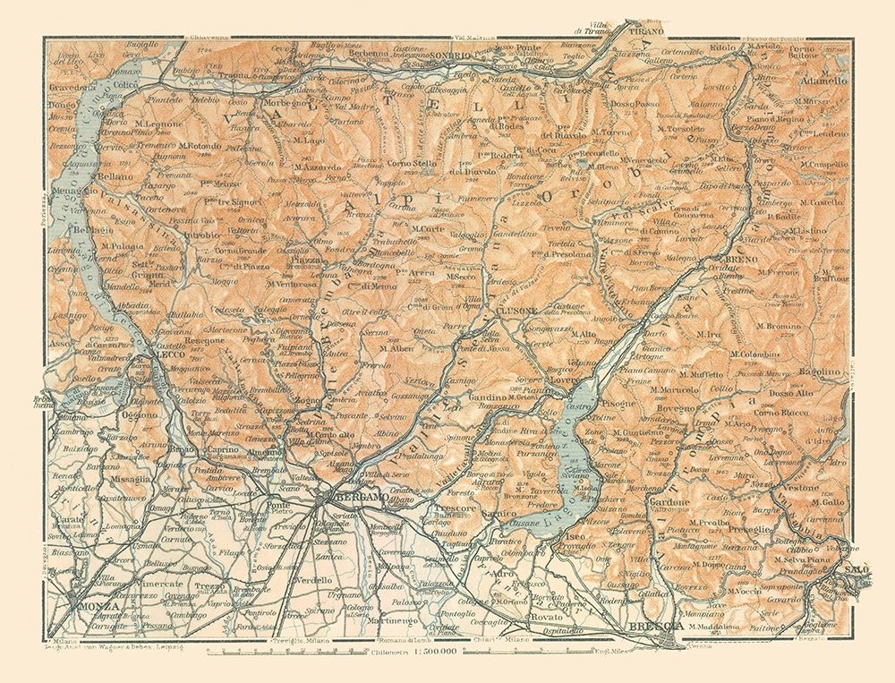 Bergamo Alps North Italy - Bertarelli 1914