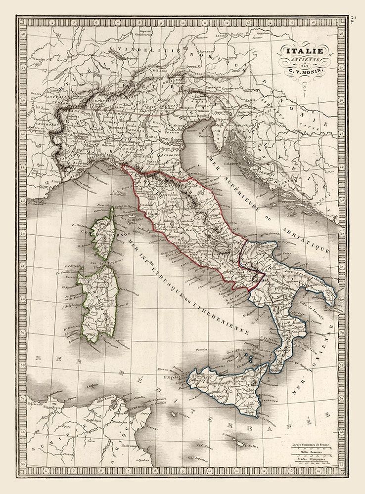 Ancient Italy - Monin 1839