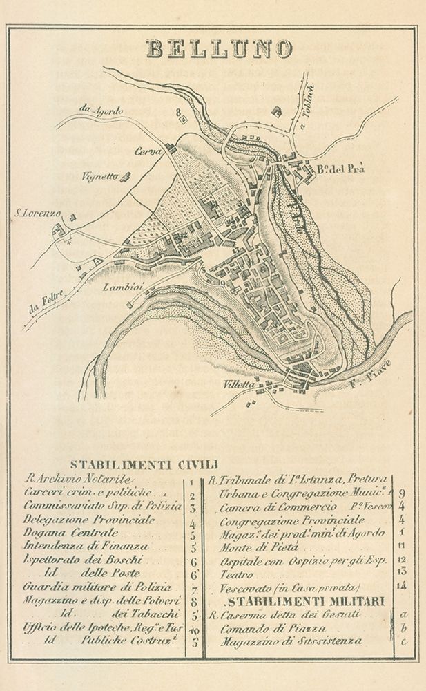 Belluno Italy - Castro 1870