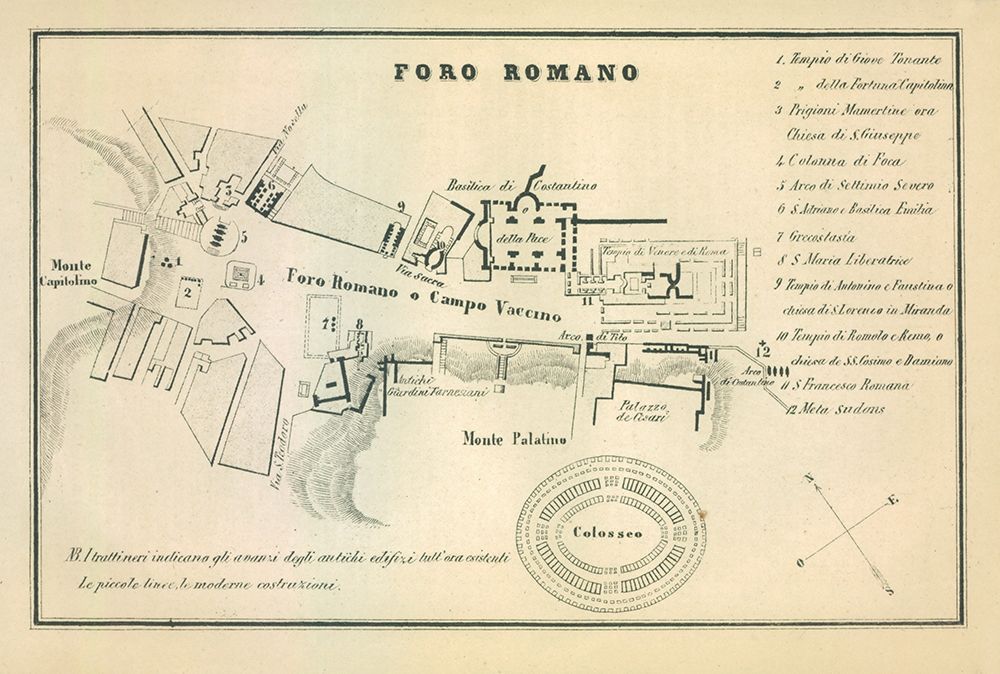 Foro Romano Italy - Castro 1870