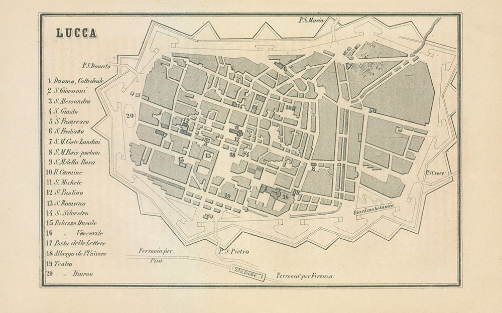 Lucca Italy - Castro 1870