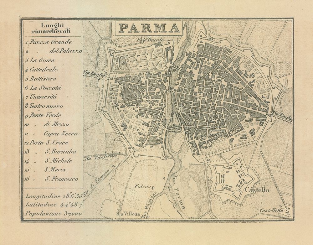 Parma Italy - Castro 1870