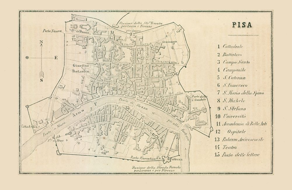 Pisa Italy - Castro 1870