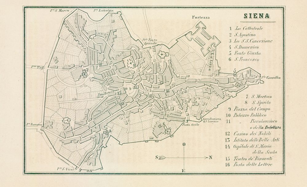 Siena Italy - Castro 1870