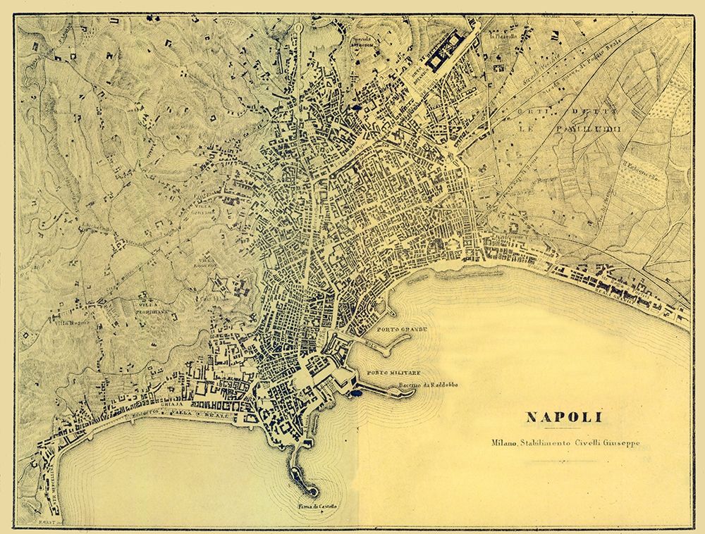 Napoli Italy - Muggiani 1865