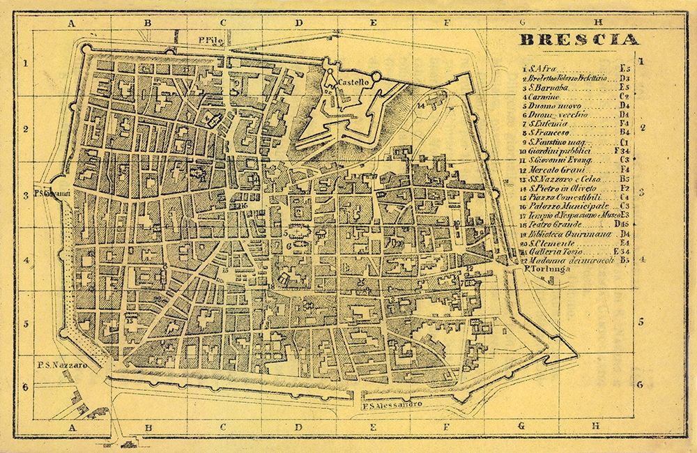 Brescia Italy - Muggiani 1865