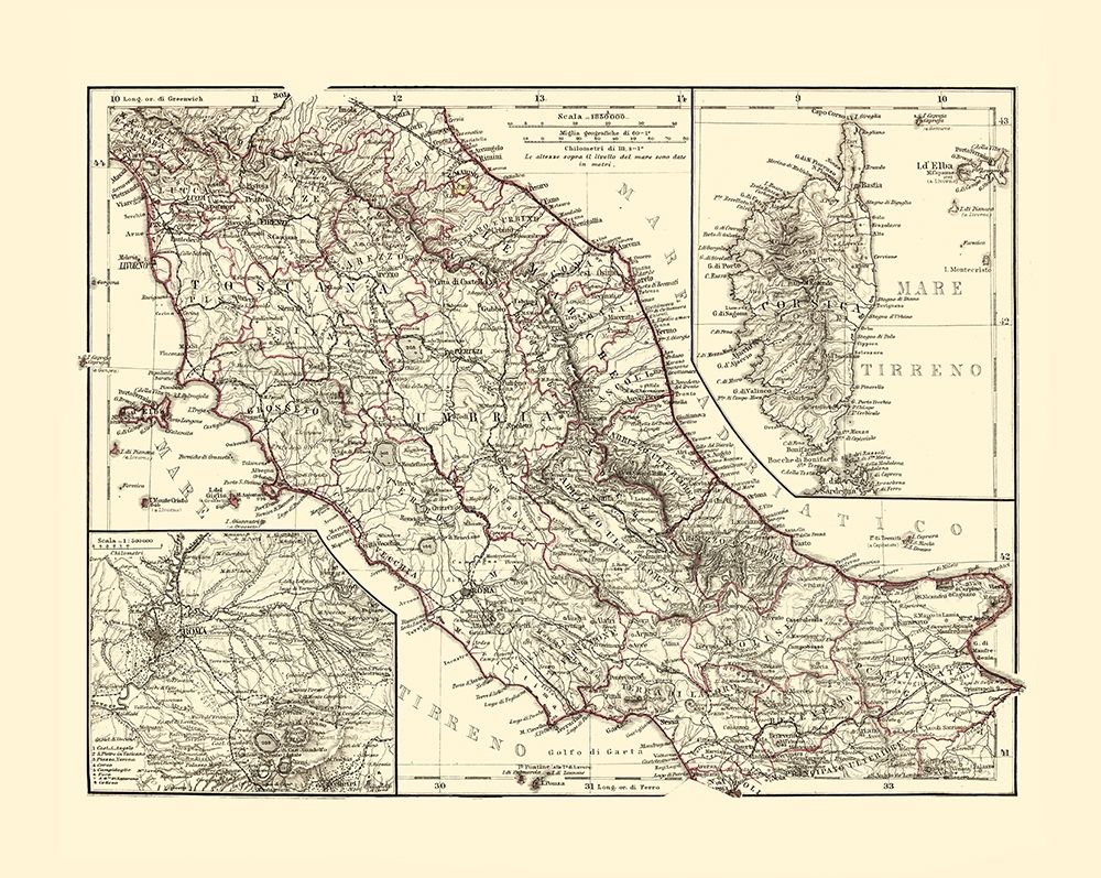 Central Italy - Perthes 1870