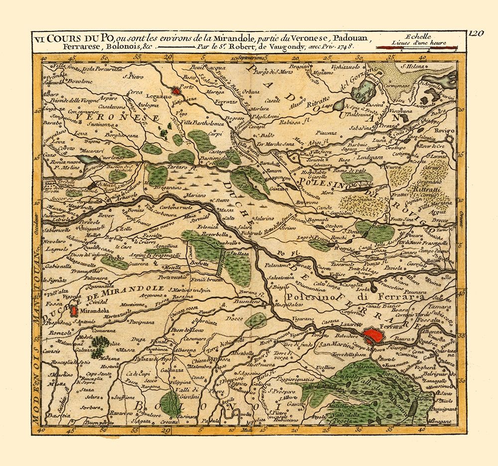 Po River Verona Padua Provinces Italy - Robert 1748