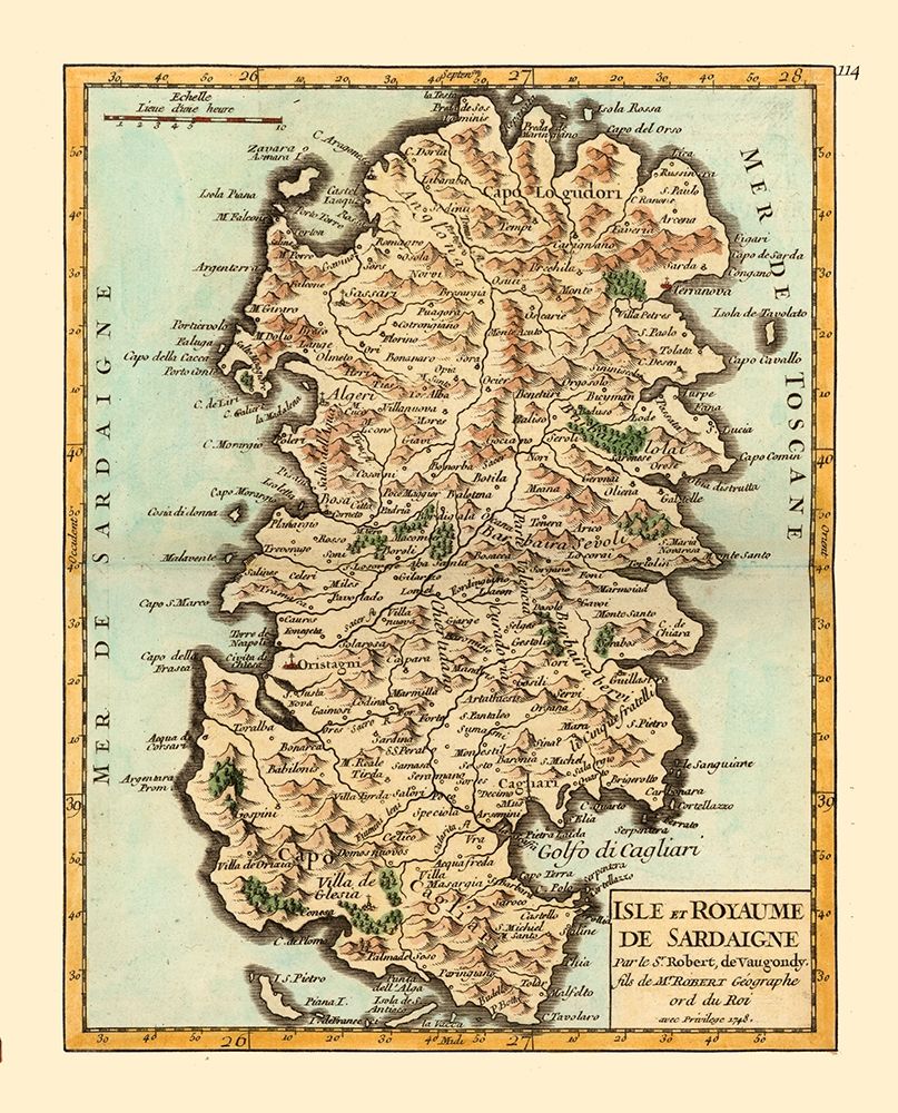 Sardinia Italy - Robert 1748