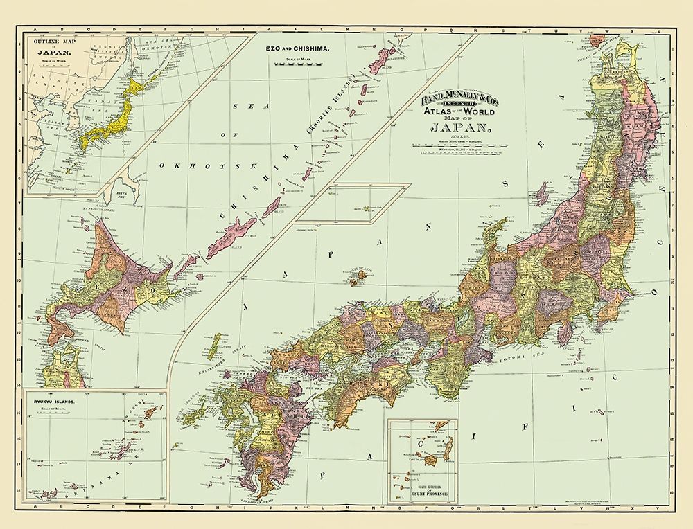 Japan - Rand McNally 1897
