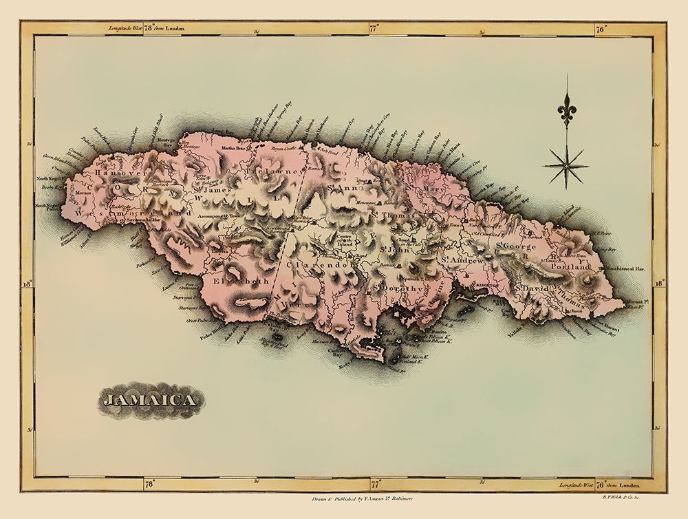 Caribbean Jamaica - Lucas 1823