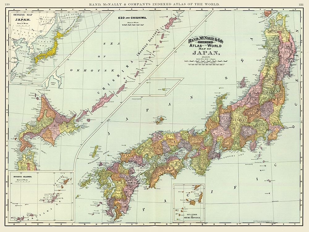 Japan - Rand McNally 1897